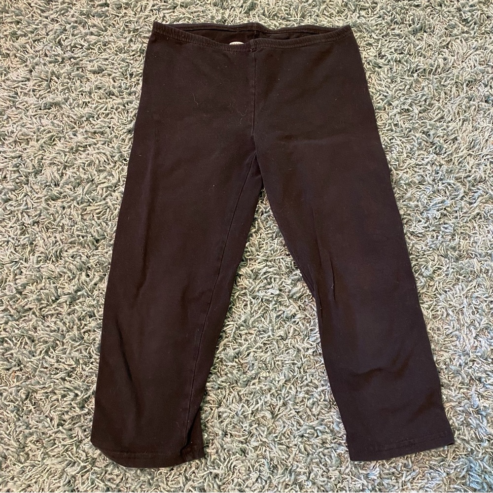 Girls Capri Leggings in Black Size 10